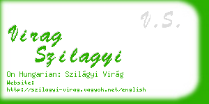 virag szilagyi business card