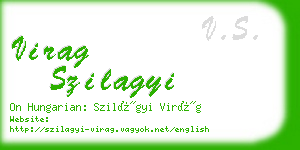 virag szilagyi business card